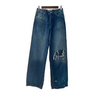 We The Free High Rise Wide Leg Relaxed Ripped Distressed Jeans